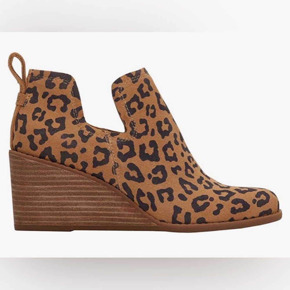 Toms Kallie leopard print booties NWT - Picture 1 of 16